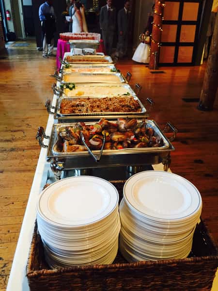 large catering spread