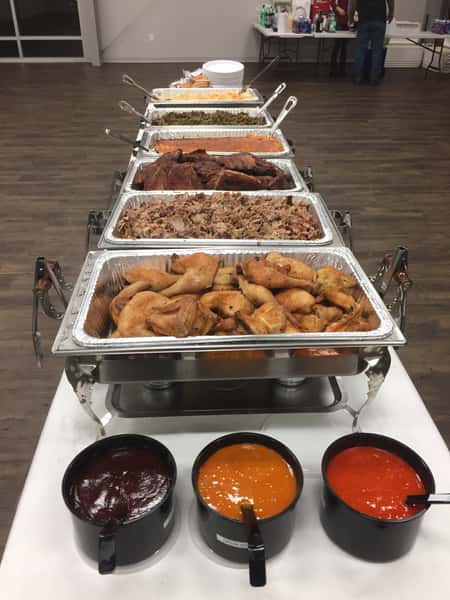 large catering spread