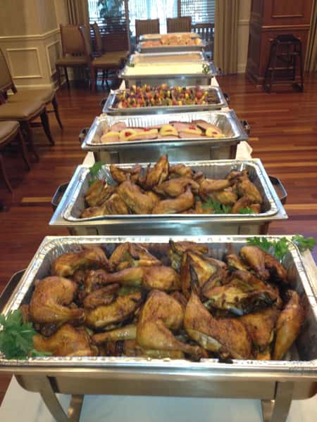 large catering spread