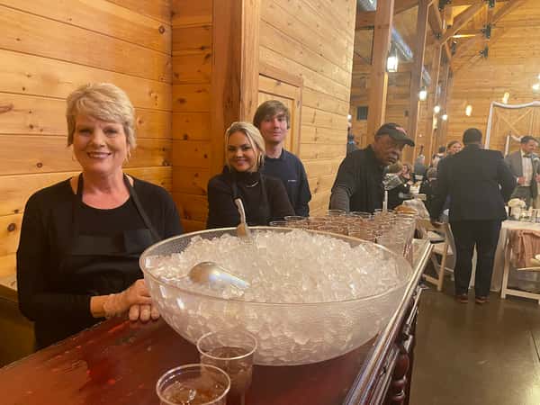 servers at catered event