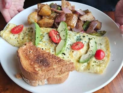 Bacon, Avocado & Tomato Omelette