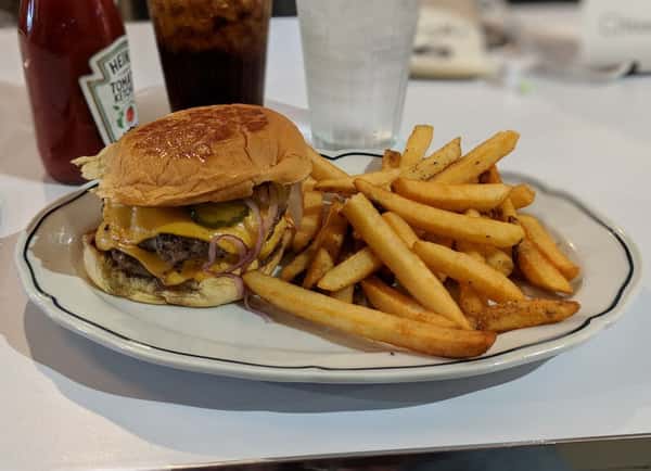 burger and fries