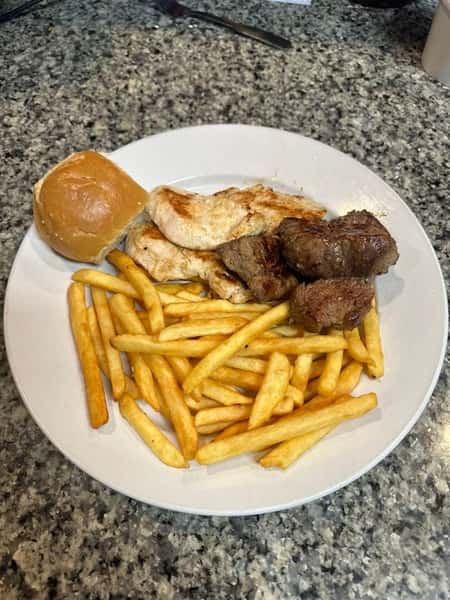 combo steak and chicken dinne