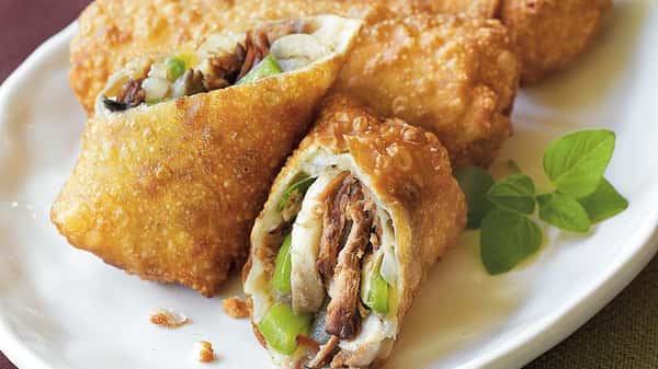 Steak and Cheese Spring Rolls