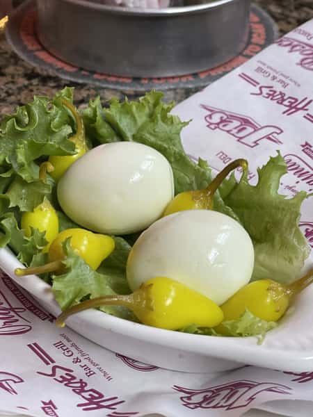 Side of Pickled Eggs and Peppers