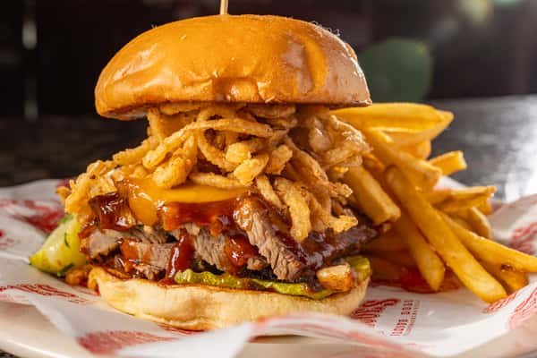 Thick Sliced Texas BBQ Brisket Sandwich