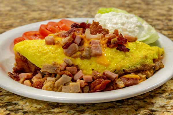 Keto meat lover omelette