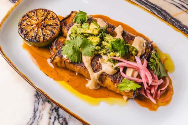 SMOKED EGGPLANT ENCHILADAS