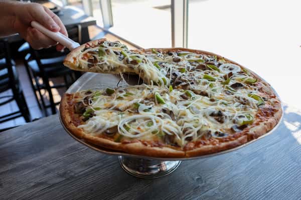 L-Steak and Cheese Pizza