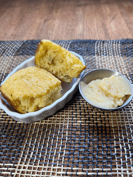 Green Chili Cornbread w/ honey butter