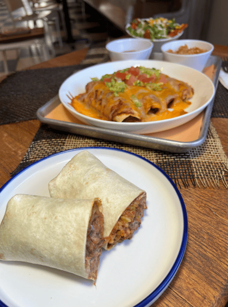 Enchiladas and Burrito
