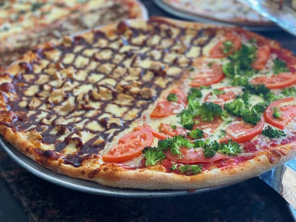half and half pizza