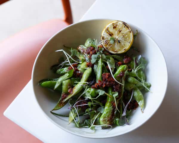 Blistered Shishito Peppers + Edamame