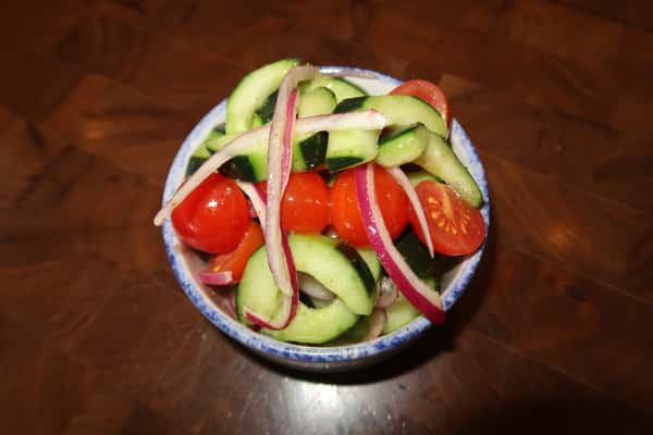Tomato + Cucumber Salad