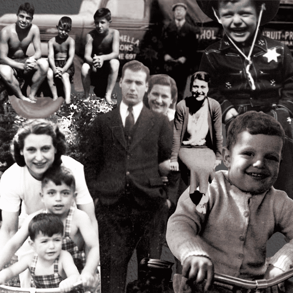 Old family photo collage