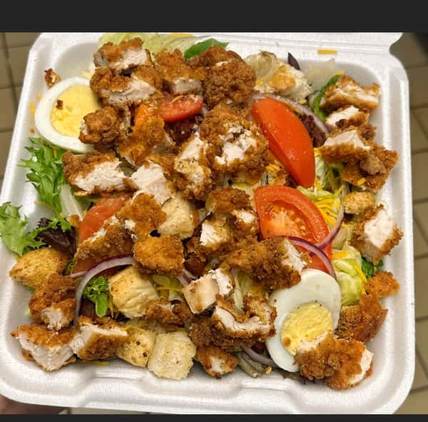 Fried chicken salad