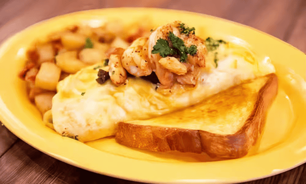 Pastor Goines Seafood Omelette