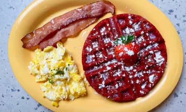 Waffle Plate - Red Velvet