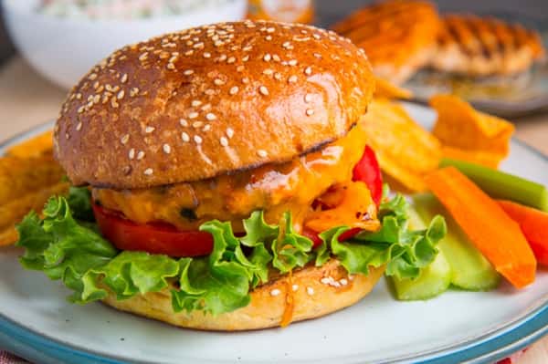 Baby Chicken Cheeseburger