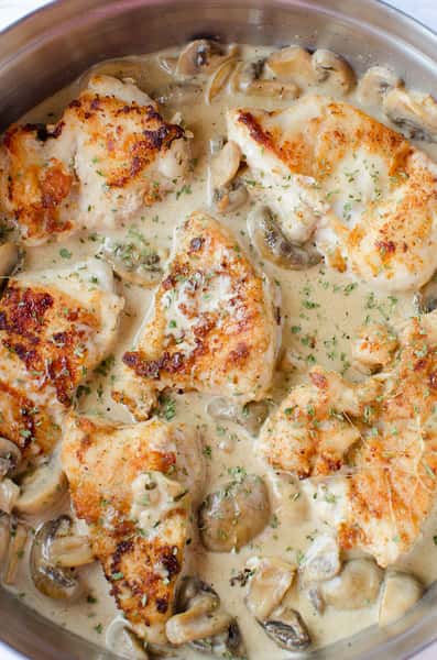 Mushroom Asiago Chicken