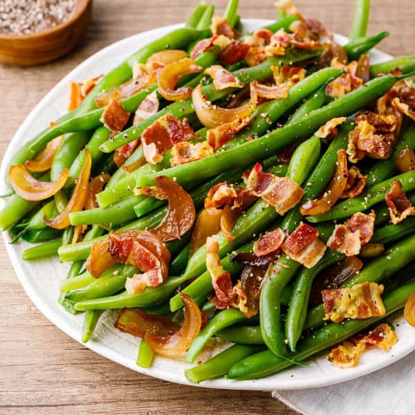 Green Beans with Bacon & Onion