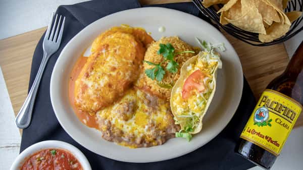 L-2. Chile Relleno and Ground Beef Taco