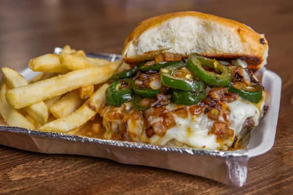 Tijuana Burger w/ fries (Tijuana Thursday)