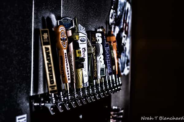 Beer taps available at Panzanellas Italian Pizzeria