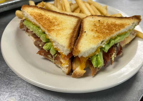 Grilled Triple-Cheese Bacon Sandwich