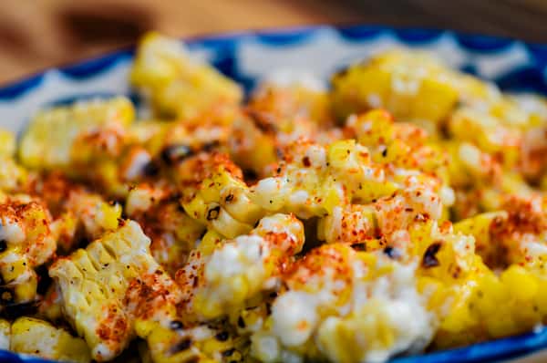 Corn with seasonings