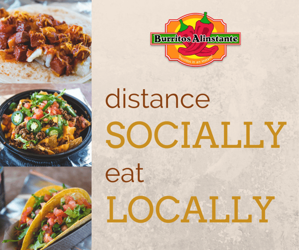 distance socially eat locally
