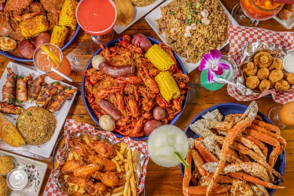 spread of seafood