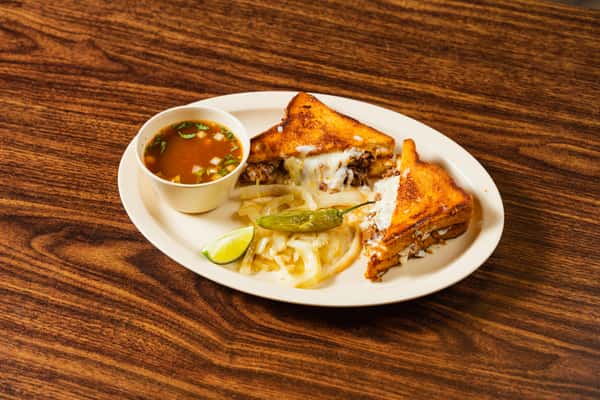 Birria Texas Toast Sandwich
