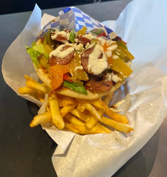Loukaniko Gyros Sandwich