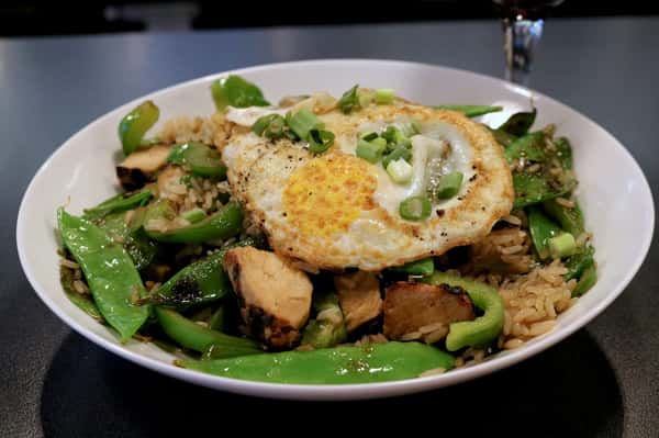 rice with an egg