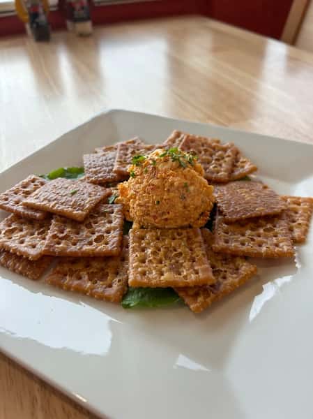Crackers and a cream on top