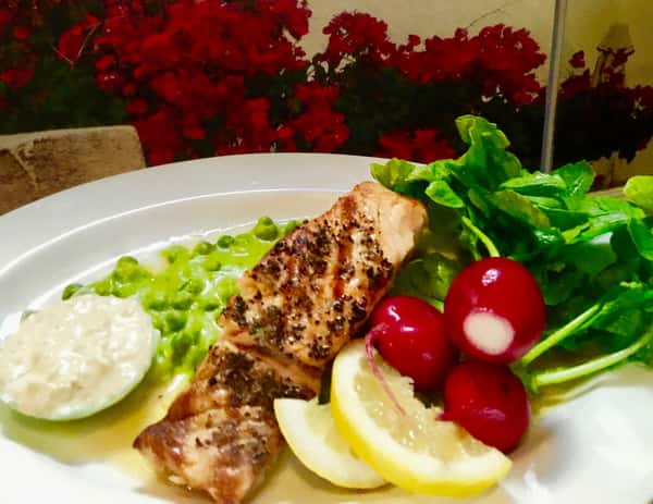 Grilled Salmon Take Out Tastes of Greece Greek Restaurant in