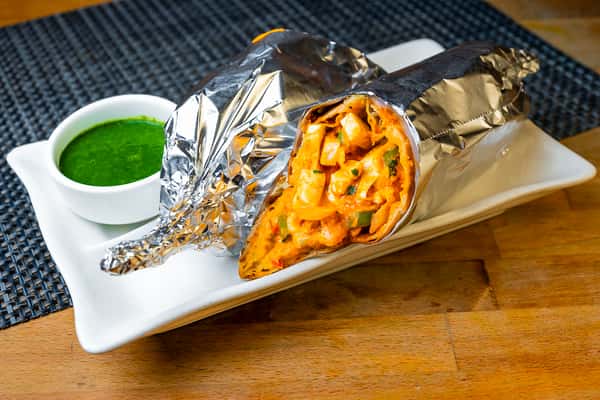 Paneer Tikka Roll (Roti) 