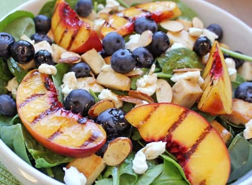 Grilled Peach & Herbed Chicken Salad