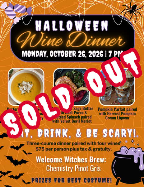 sold out halloween wine dinner