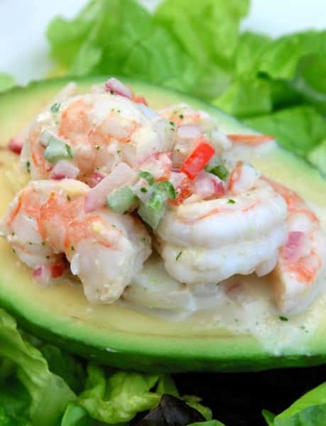 Stuffed Avocado with Shrimp Salad