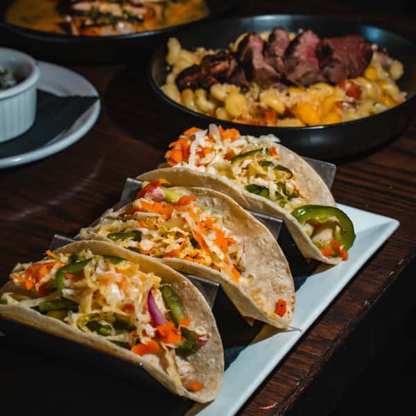 WEEKEND FEATURES ARE HERE!
Starting *tonight at Black+Haus Tavern*, we’re serving up three seriously delicious features you won’t want to miss!
Five Cheese Bacon Mac |
Smoked gouda, gruyere, cheddar, provolone, Swiss & crispy bacon, topped with toasted panko.
Tropical Mahi Tacos |
Jalapeño, cucumber, savory cabbage & mango salsa, served with cilantro lime rice and black beans.
Pork Tenderloin Medallions |
Sweet potato purée, agave-roasted Brussels & pork au jus.
**Available starting tonight through the weekend!** Come hungry and come try your favorite. i
#BlackHausTavern #WeekendFeatures #LittletonEats #ParkerEats #DenverFoodies EatLocal WeekendEats