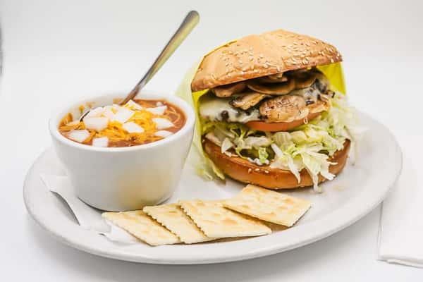 burger and chili