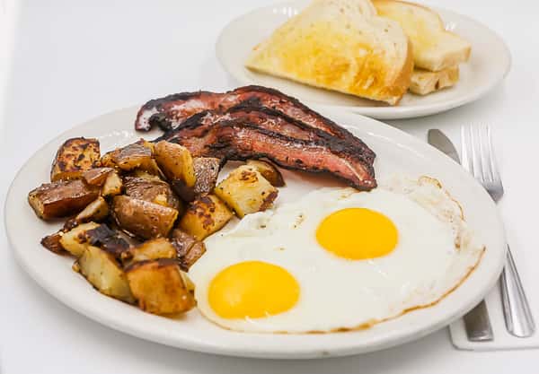 Egg and Bacon, Ham or Sausage❖