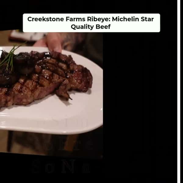 Creekstone Farms ribeye: Michelin-star quality beef. This 14oz prime ribeye is seasoned, grilled, topped with cipollini onions, and served over Yukon Gold mash. #CreekstoneFarms #PrimeRibeye #SteakLover #Foodie #Gourmet #ChefLife #GrillMaster #ReelsFood