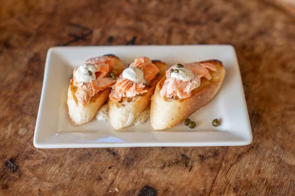Atlantic salmon cake