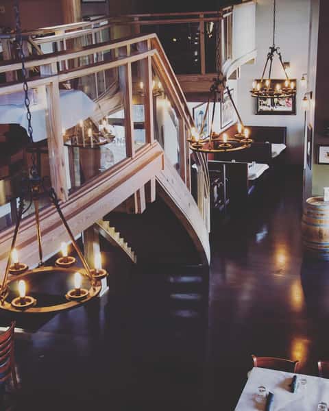 Stairs to NSB private dining area
