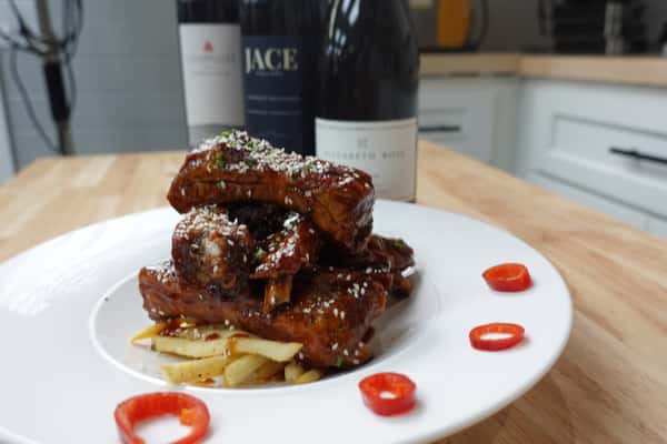 Zin-Braised Korean BBQ Ribs