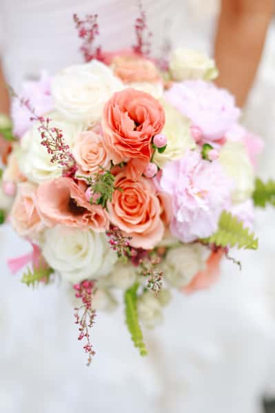orange and pink bouquet