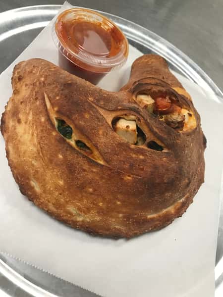 CHICKEN AND SPINACH CALZONE